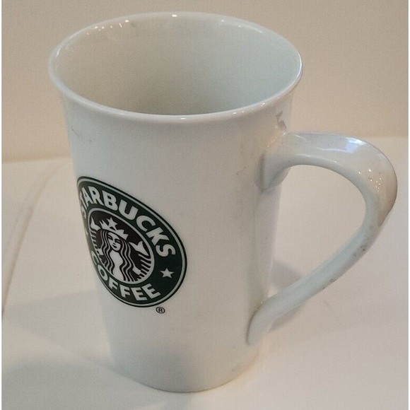 Starbucks Coffee Mug White Ceramic Coffee Cup 16 Oz Advertising Mermaid‎ Logo - Picture 2 of 5
